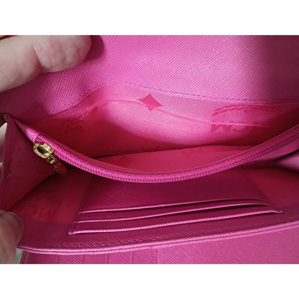 MCM Vintage Cognac Visetos Monogram Trifold Long Wallet - EUC - Picture 7 of 8